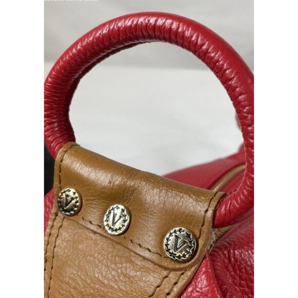 VALENTINA RED TAN LEATHER SLING BAG - Picture 4 of 8
